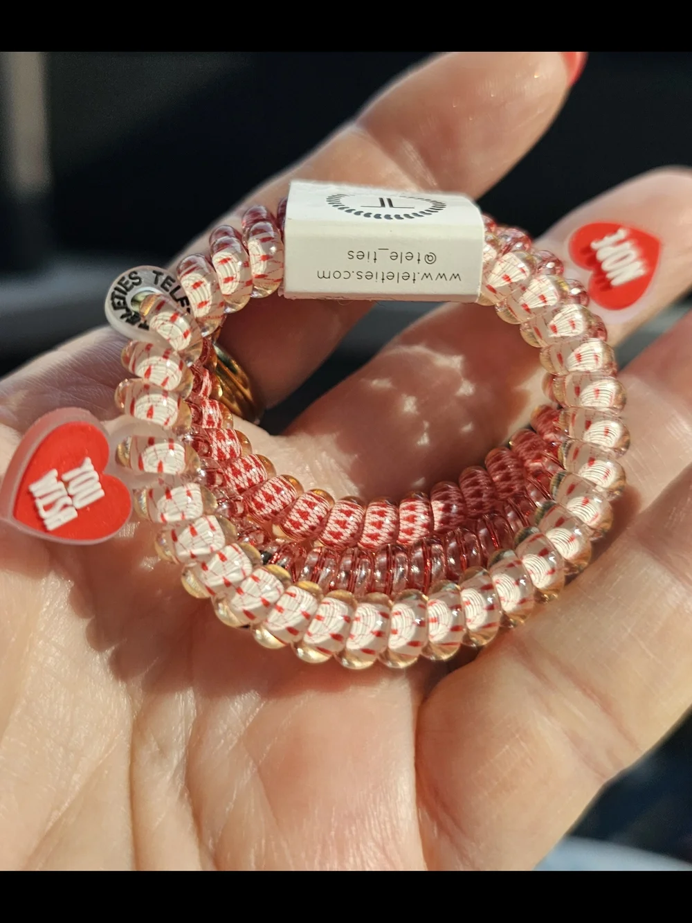 Teleties Red Coiled Hair Ties - Mixed Red Pack